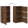 vidaXL Bookcase Brown Oak Engineered Wood Medium Bookcase Rectangular