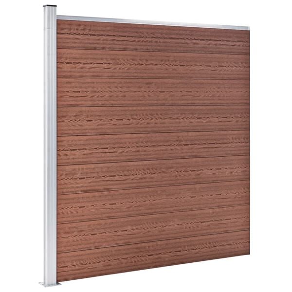 vidaXL Garden Fence WPC 275.2"x73.2" Brown