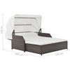 vidaXL Sunlounger Brown and Cream White