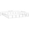 vidaXL Dog Kennel Silver Steel Large Durable Dog Kennel Rectangular