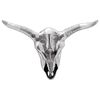 vidaXL Bull Skull Silver 19.29 x 3.94 x 14.17 in Aluminium