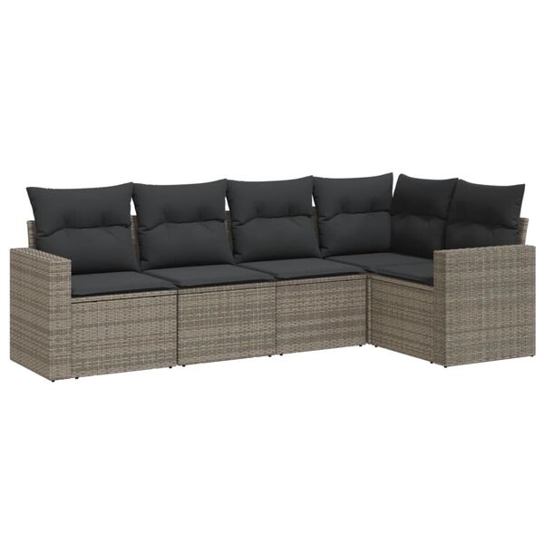 vidaXL Garden Sofa Set Grey