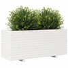 vidaXL Garden Planter White Solid Pine Wood Large Decorative Inlays