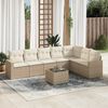 vidaXL Garden Sofa Set Beige, Cream White