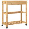 vidaXL Kitchen Trolley MONZA 33.1"x15.7"x34.8" Solid Wood Pine