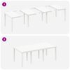 vidaXL Garden Dining Set 9 pcs White Polt rattan