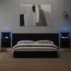 vidaXL Bed Headboard With Cabinet Black Engineered wood Large