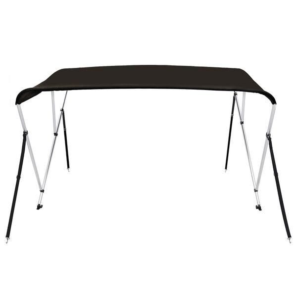vidaXL 3-bow Bimini Top Black 72.0x77.2x53.9"