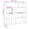 vidaXL Book Cabinet/Room Divider Gray Sonoma 41.3"x9.4"x40.2"
