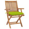 vidaXL Patio Chair Set of 6 Bright green, Natural wood