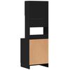 vidaXL Kitchen Cabinet Black Engineered Wood Tall Kitchen Cabinet