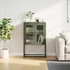 vidaXL Highboard Olive Green Cold-rolled steel Tall Highboard