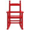vidaXL Rocking Chair Red Poplar Wood Small Rocking Chair Rectangular