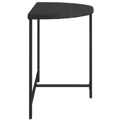 vidaXL Patio Table Black 39.4"x19.7"x29.5" Poly Rattan