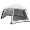 vidaXL Pool Tent with Removable Fly & Mesh Walls Grey 201.6x180.3"