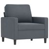 vidaXL Sofa Chair with Footstool Dark Gray 23.6" Velvet