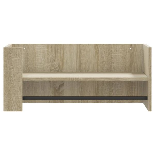 vidaXL Wall Shelf Sonoma oak Engineered wood 27.8 in x 13.8 in x 12.0 in