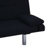 vidaXL Sofa Bed Black Wooden frame Standard
