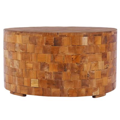 vidaXL Coffee Table 23.6"x23.6"x13.8" Solid Teak Wood