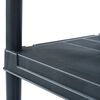 vidaXL Storage Shelf Racks 5 pcs Black 275.6 lb 23.6"x11.8"x70.9" Plastic