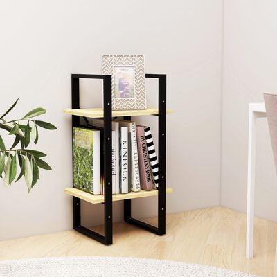 vidaXL 2-Tier Book Cabinet 15.7"x11.8"x27.6" Solid Pine Wood