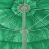 vidaXL Hawaii Beach Parasol Green Polyester Medium Tiltable Parasol