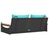 vidaXL Patio Swing Bench Black and Blue