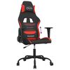 vidaXL Gaming Chair Black and Red Fabric