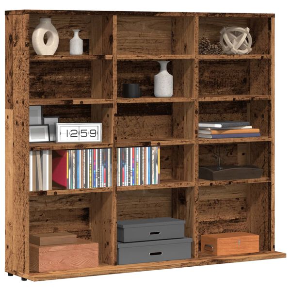 vidaXL CD Cabinet Old wood Engineered wood 39.4 x 9.1 x 35.2 in