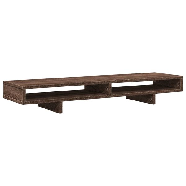 vidaXL Monitor Stand Brown Oak 39.4x10.6x5.9" Engineered Wood