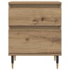 vidaXL Bedside Cabinet Artisan Oak Engineered Wood and Metal Small