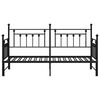 vidaXL Daybed Frame with Headboard Black 29.5" x 74.8" Steel