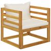 vidaXL Garden Lounge Set Cream Solid acacia wood, fabric (100% polyester)