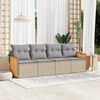 vidaXL Outdoor Sofa Set Beige; Light Grey