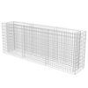 vidaXL Gabion Raised Bed Silver Galvanized steel Large Durable
