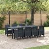 vidaXL Garden Dining Set 9 pcs Anthracite Polypropylene