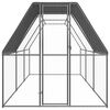 vidaXL Chicken Cage Silver Galvanized Steel Large Durable Chicken Cage