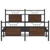 vidaXL Bed Frame Smoked oak Engineered wood and steel Full Bed Frame