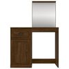 vidaXL Dressing Table Brown Oak Engineered Wood, Acrylic Dressing Table