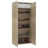 vidaXL Shoe Cabinet Sonoma oak Engineered wood Standard Shoe Cabinet
