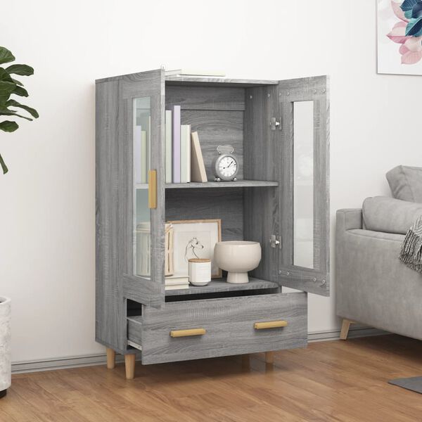 vidaXL Highboard Grey Sonoma Engineered wood Tall Highboard