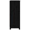 vidaXL Book Cabinet Black Solid pine wood 31.5 x 13.8 x 38.2 in