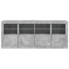 vidaXL Sideboard Concrete grey Engineered wood and glass