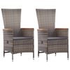vidaXL 3 Piece Patio Dining Set Gray