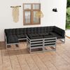 vidaXL Garden Lounge Set Grey Solid pinewood Medium Modular