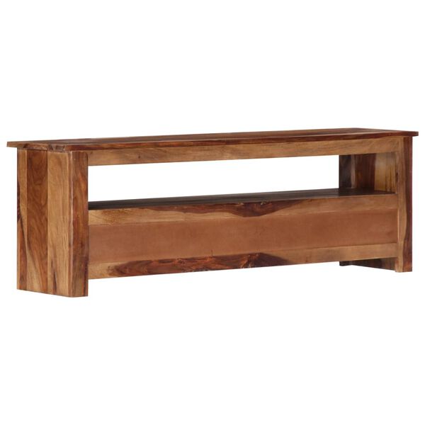 vidaXL TV Cabinet Natural Solid Acacia Wood, Engineered Wood 46.5 in