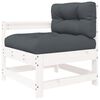 vidaXL Garden Lounge Set White, Anthracite
