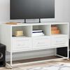 vidaXL Tv Cabinet White Steel Medium Tv Cabinet Rectangular