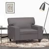 vidaXL Sofa Chair Grey Faux leather, metal, textilene Large Durable