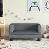 vidaXL Kids Sofa Dark Grey Velvet, solid pine wood, plastic Mini